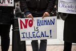 Activists protest for the release of families held in detention centers in Texas and for the closing of the family detention centers on March 24, 2015 in New York City.
