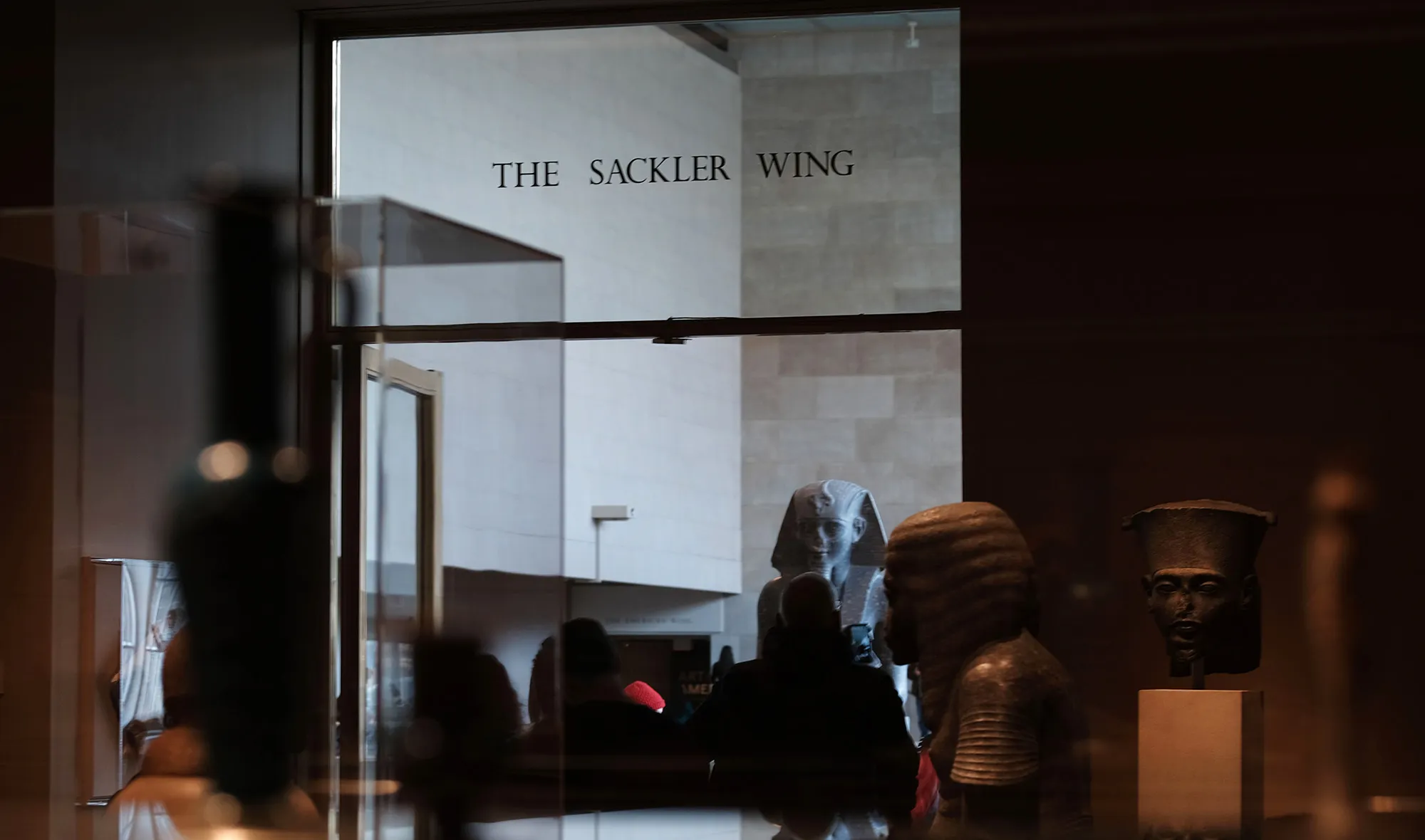 People visit the Sackler Wing at the Metropolitan Museum of Art in New York City.