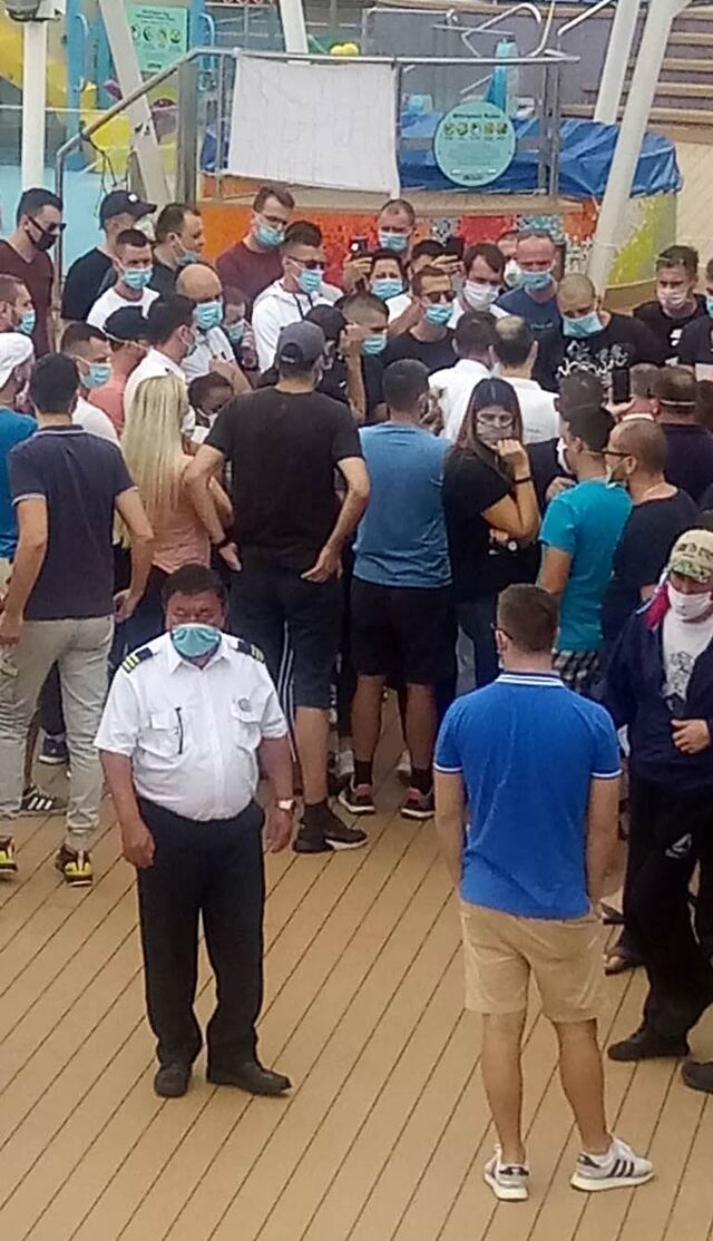 In May, crew members of the Majesty of the Seas protested to demand that Royal Caribbean speed up their repatriations.