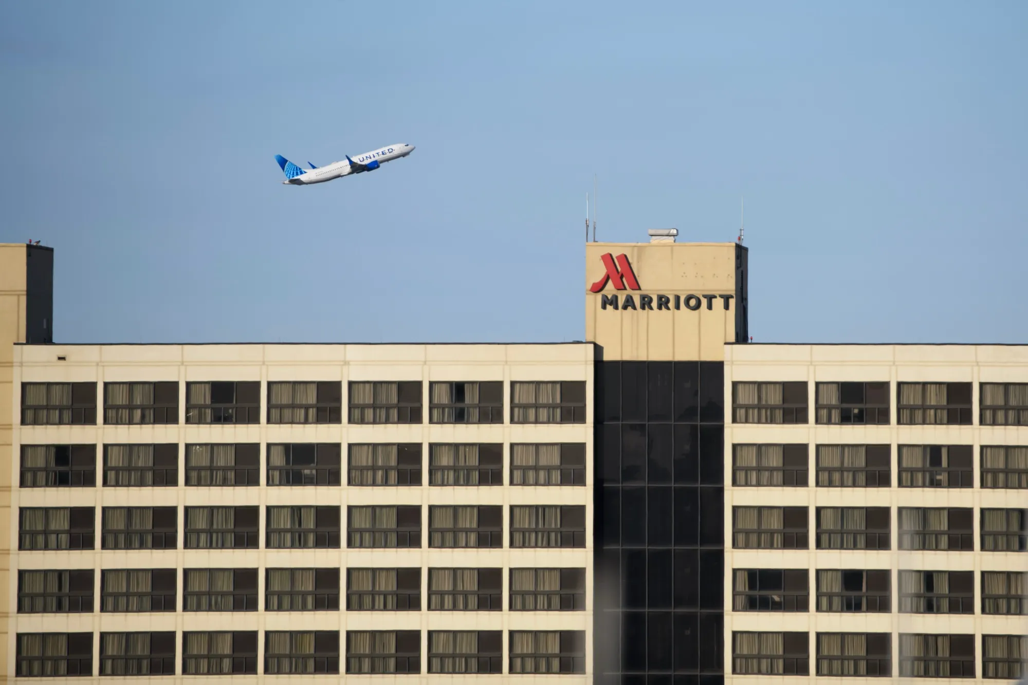 The Marriott Hotel at George Bush Intercontinental Airport in Houston, Texas.