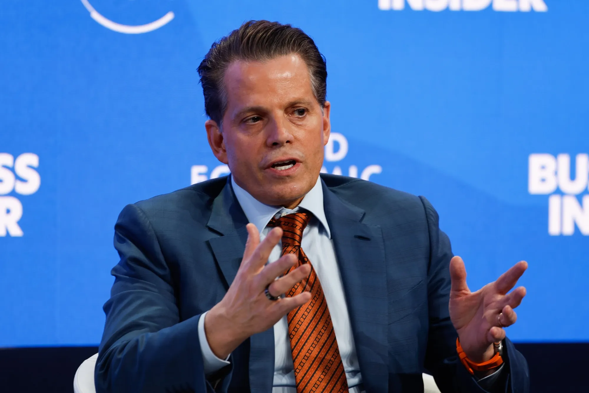 Anthony Scaramucci, founder and managing partner of SkyBridge Capital, at the World Economic Forum in Davos on Jan. 21.&nbsp;