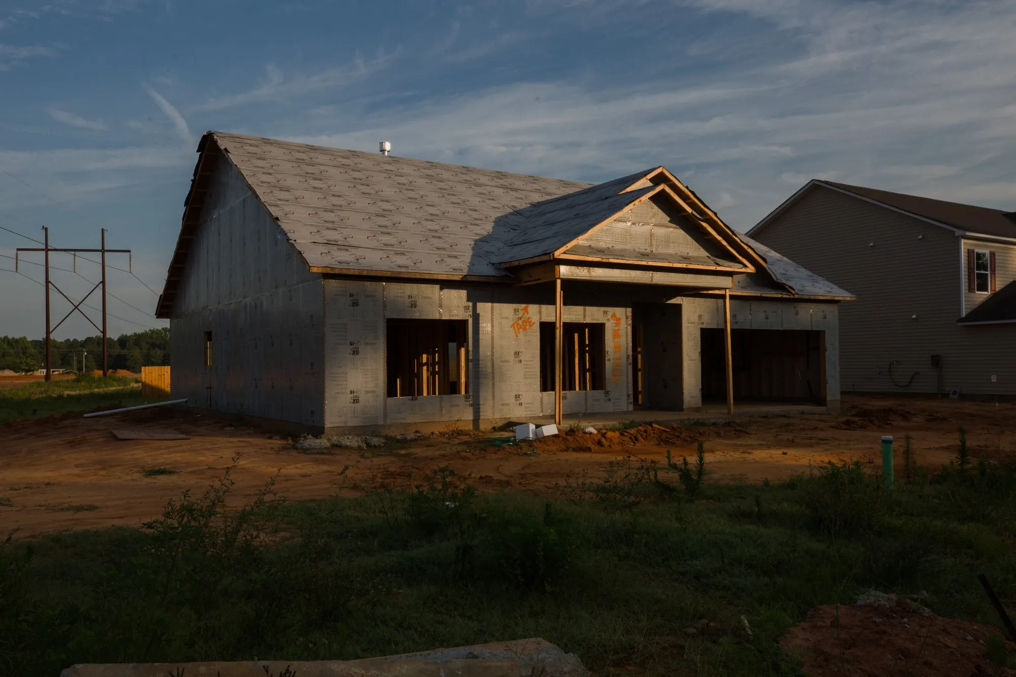 A home under construction&nbsp;in Sumter, South Carolina.
