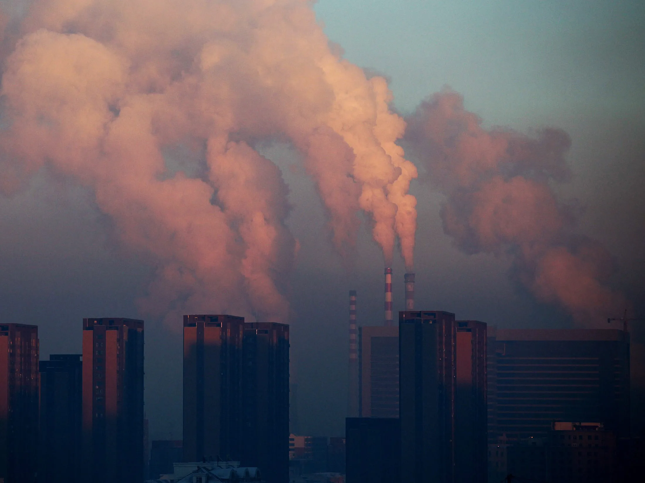 Air pollution in Changchun, China.

