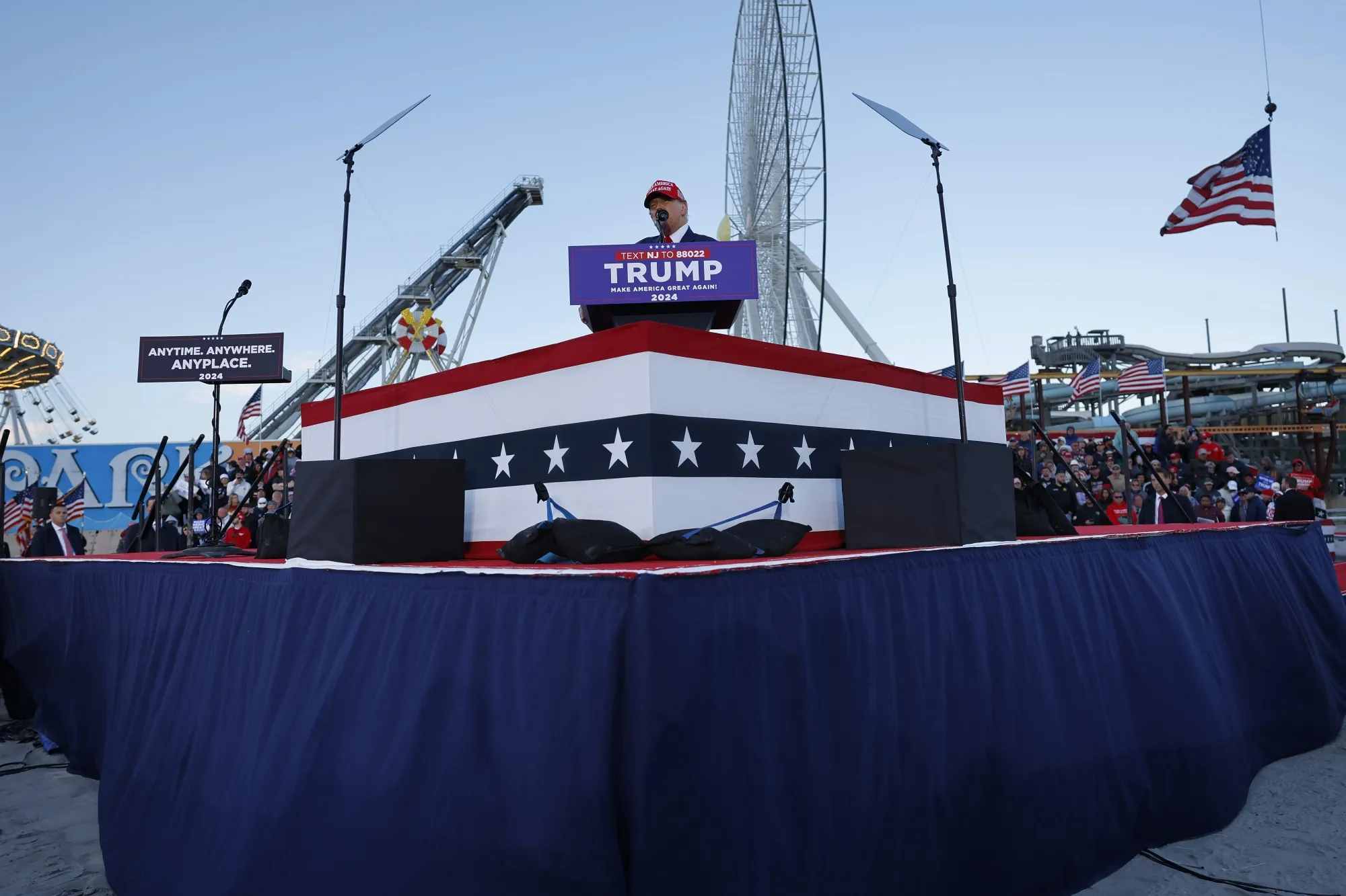 Donald Trump speaks during a campaign rally&nbsp;in Wildwood, New Jersey.&nbsp;