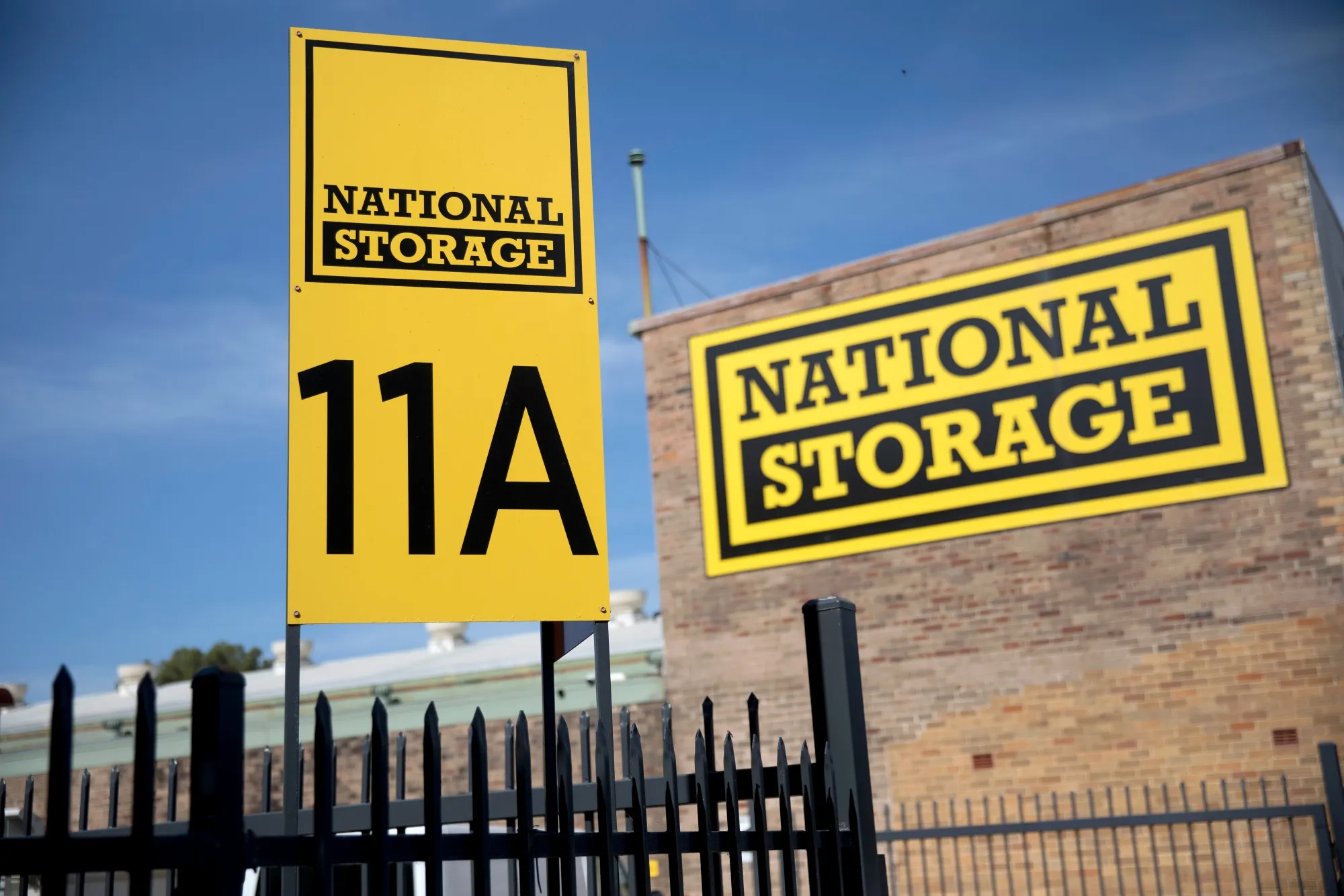 Signage at a National Storage center in Sydney, Australia.