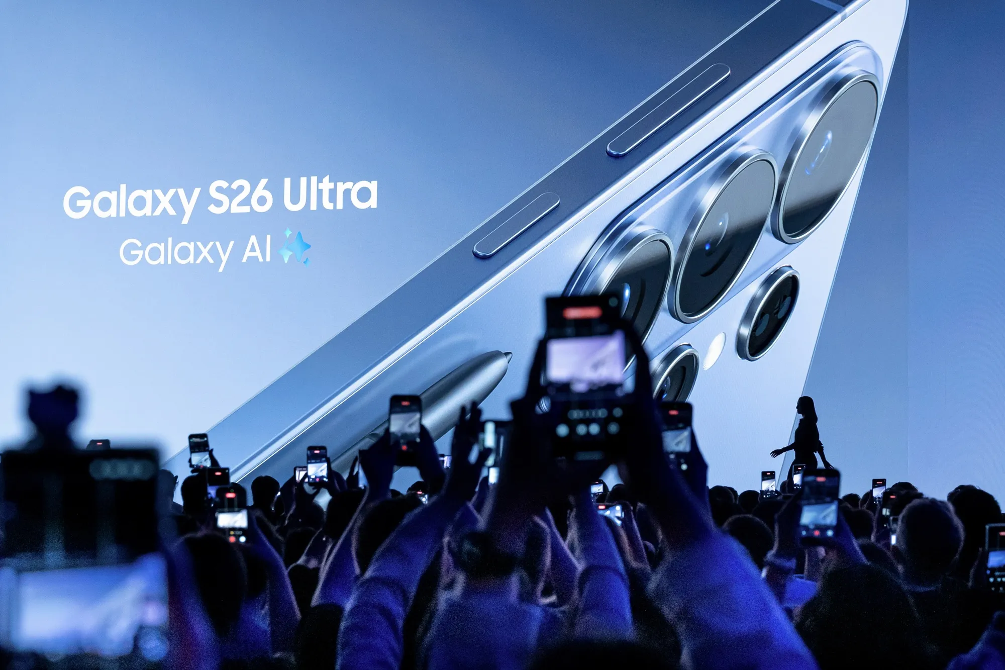 Attendees during a Galaxy Unpacked event in San Francisco in February.