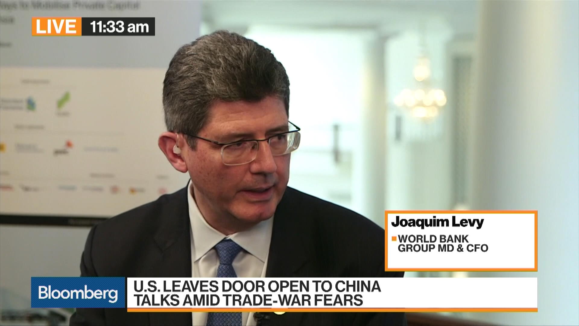 Watch World Bank CFO Levy on Trade War, Economy, Brazil - Bloomberg