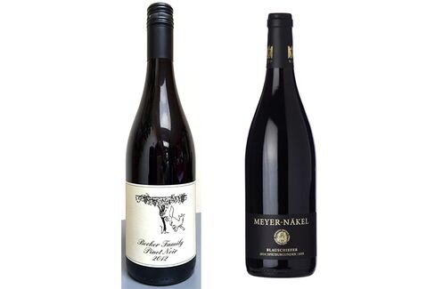 Two wines from top producers of German pinot noir producers Friedrich Becker, in the Pfalz region (who actually has some vineyards in Alsace as well) and Meyer-Nakel.