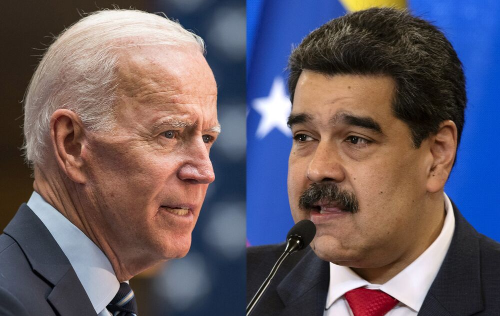Joe Biden and Nicolas Maduro.