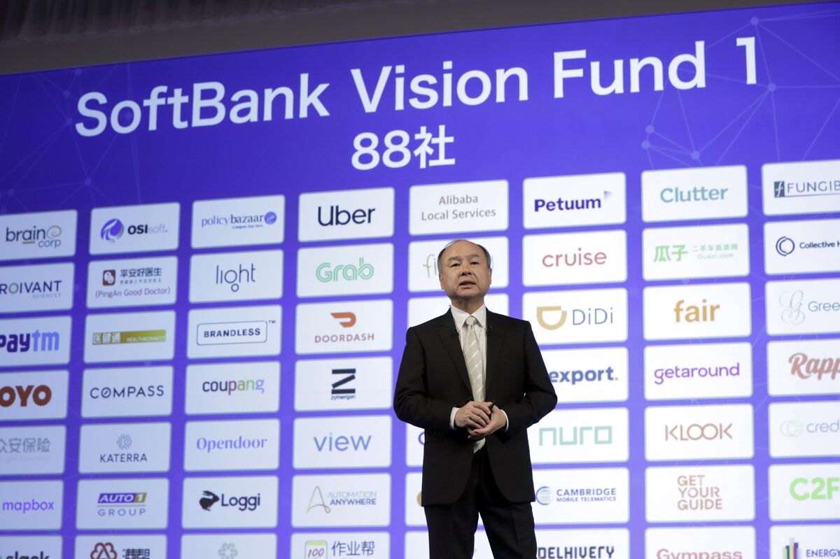 SoftBank Vision Fund Faces Record Loss as Masayoshi Son's Bets Tumble Again - Bloomberg