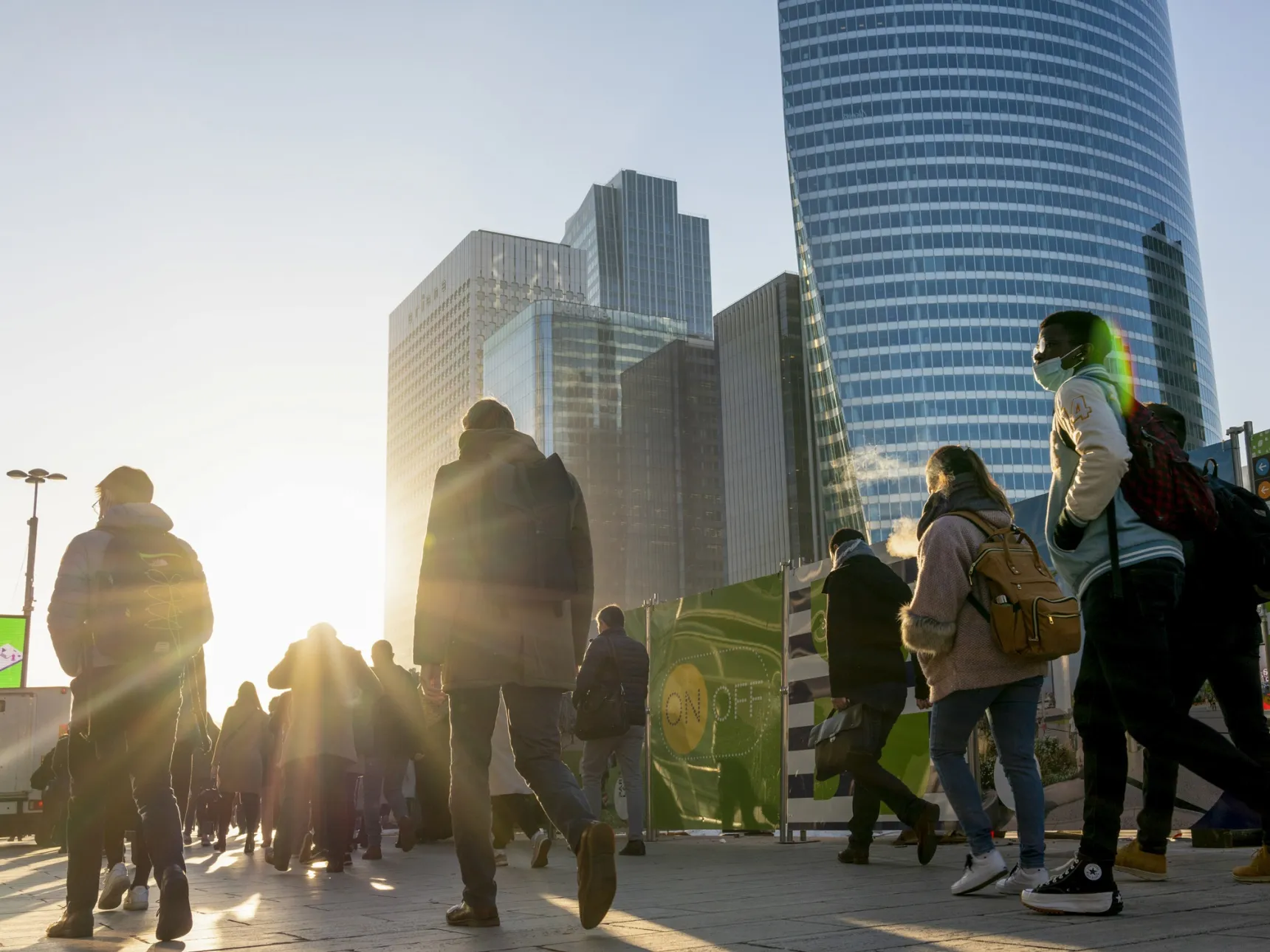The La Defense financial district of Paris.