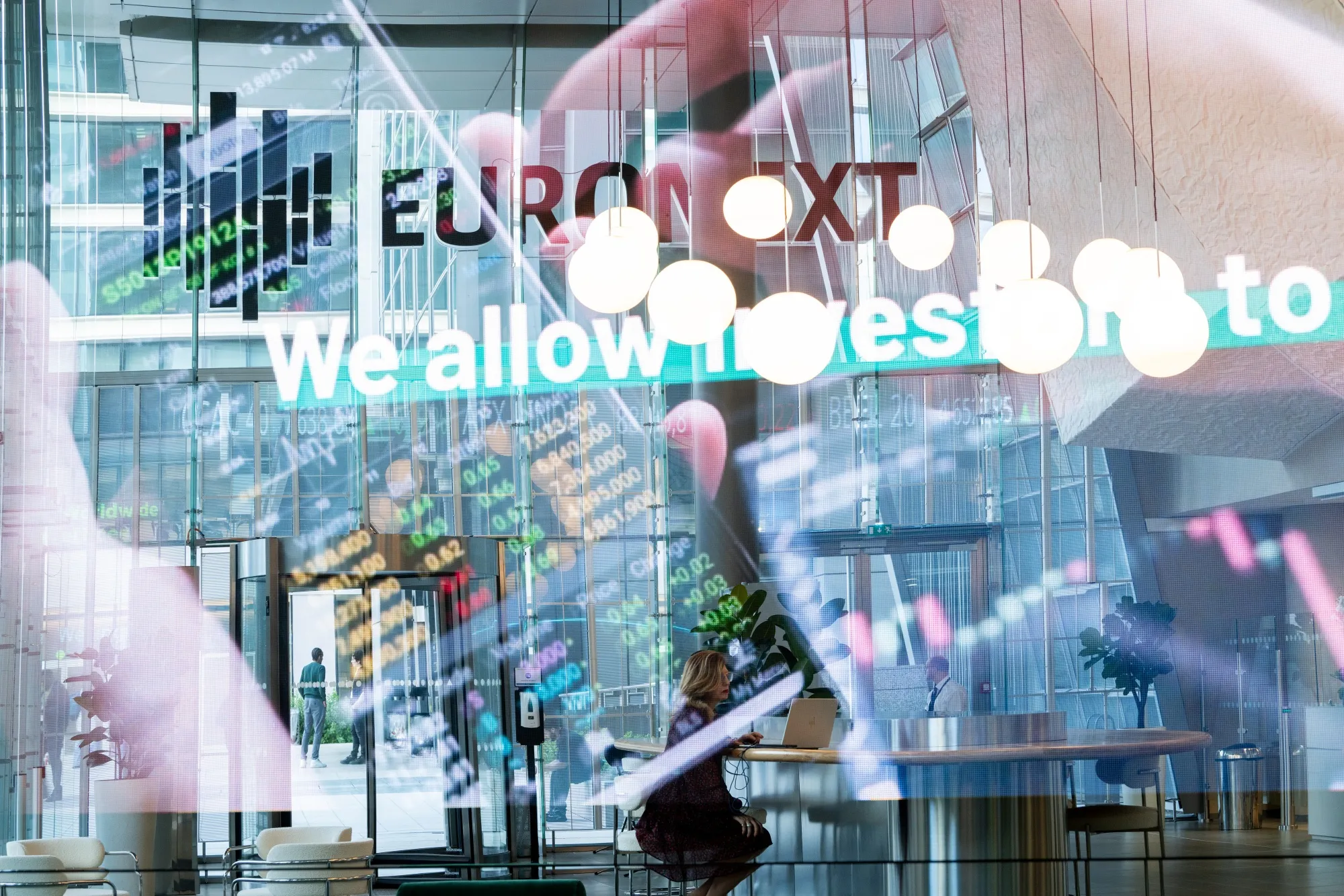 The Euronext NV stock exchange in Paris.