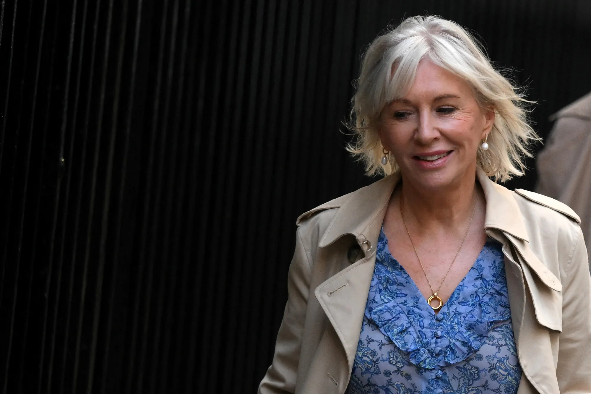 Nadine Dorries arrives in Downing Street on Sept. 6.&nbsp;