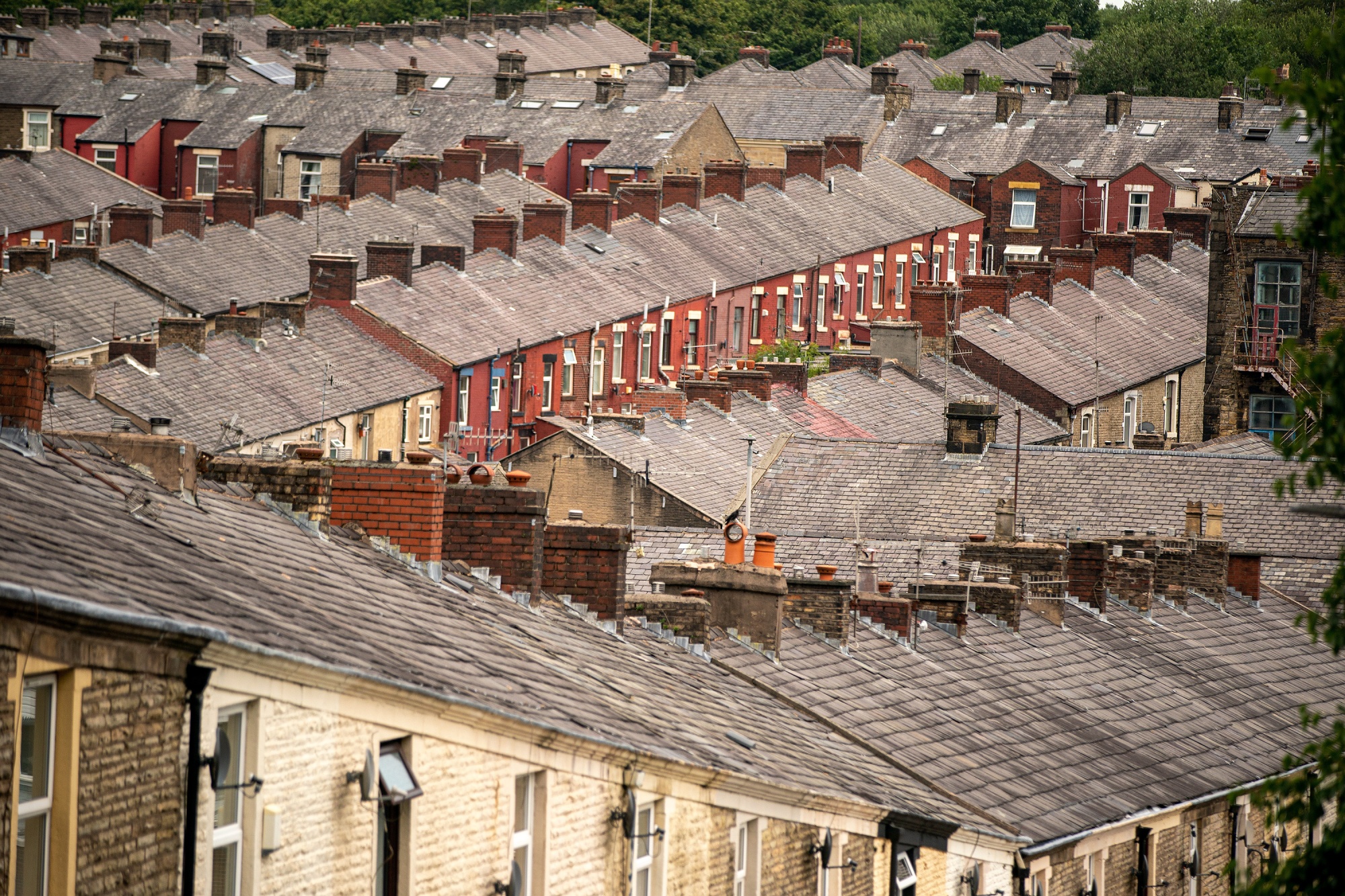 Terrace houses in Greater Manchester, UK