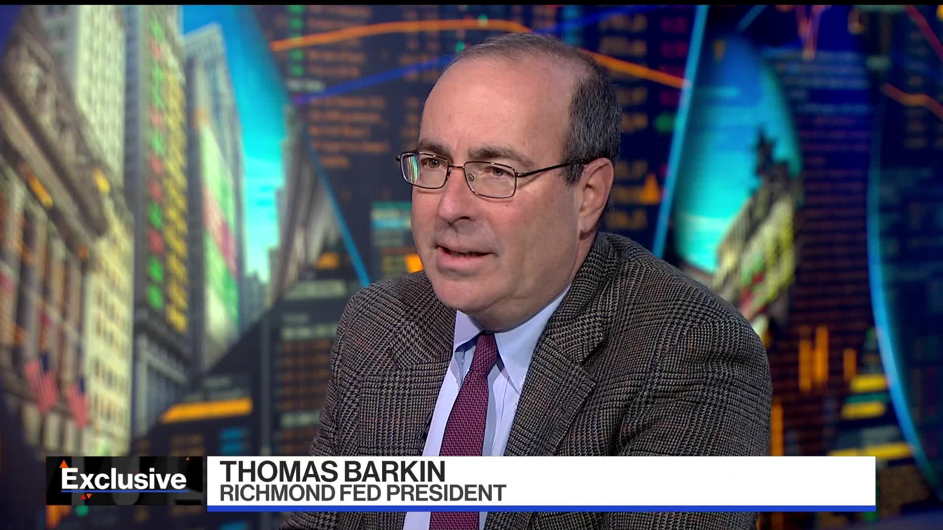 Watch Fed's Barkin: Will Take A While To Hit Inflation Target - Bloomberg