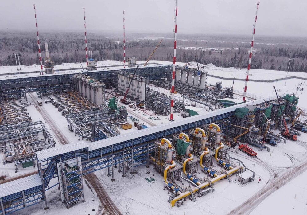 Le point de départ du gazoduc Nord Stream 2 à Ust-Luga, en Russie.