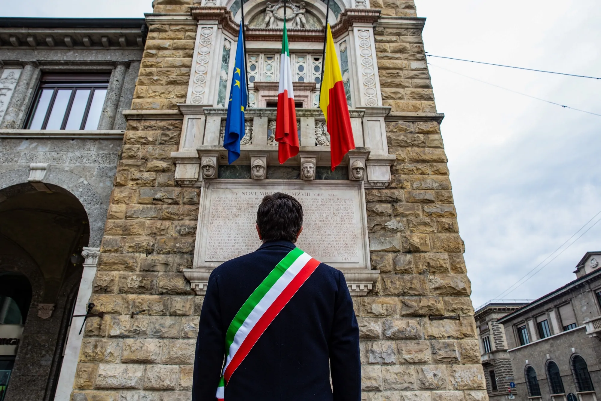 Grieving in Bergamo.
