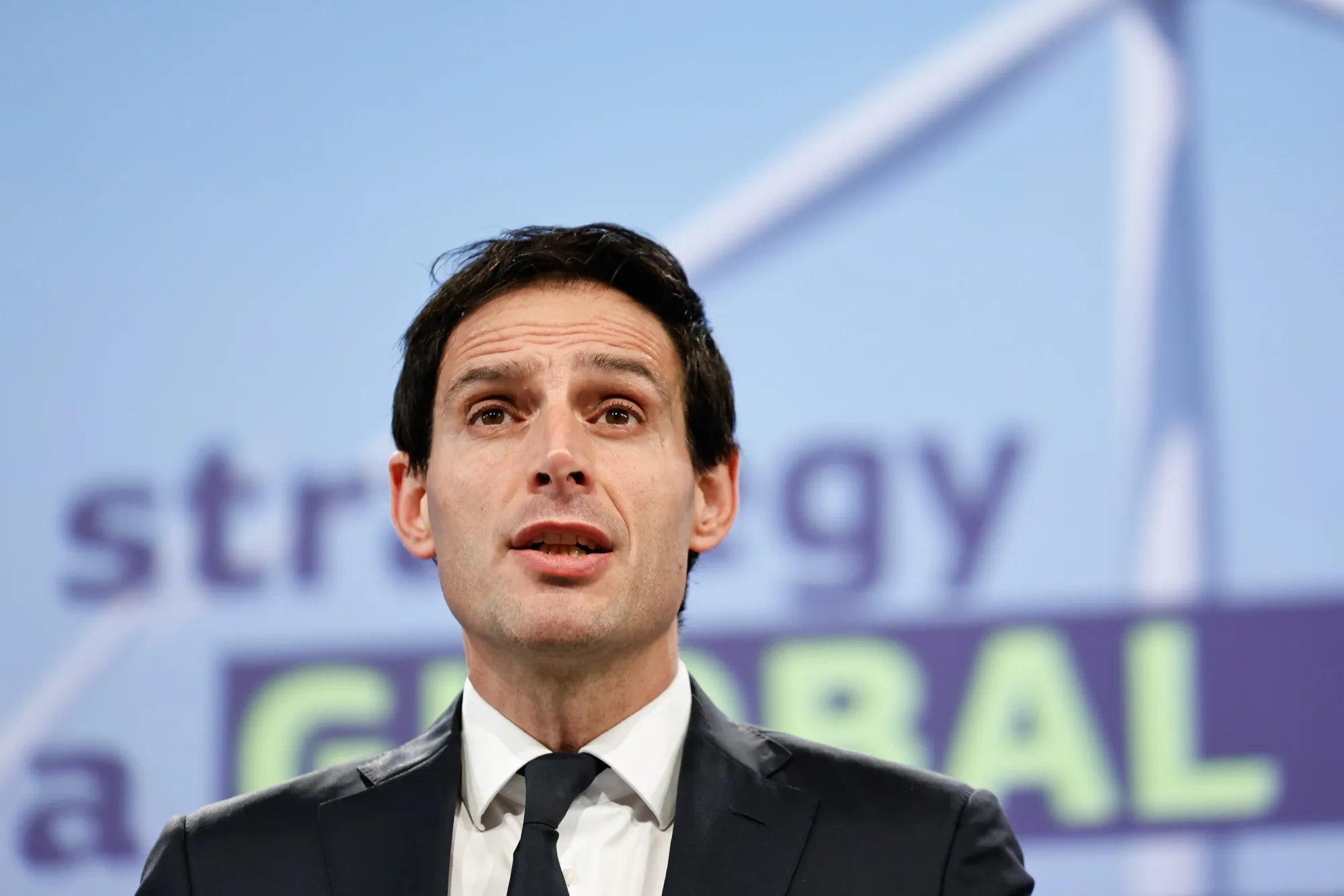 Wopke Hoekstra, climate commissioner of the European Union, during a news conference in Brussels on Oct. 16.