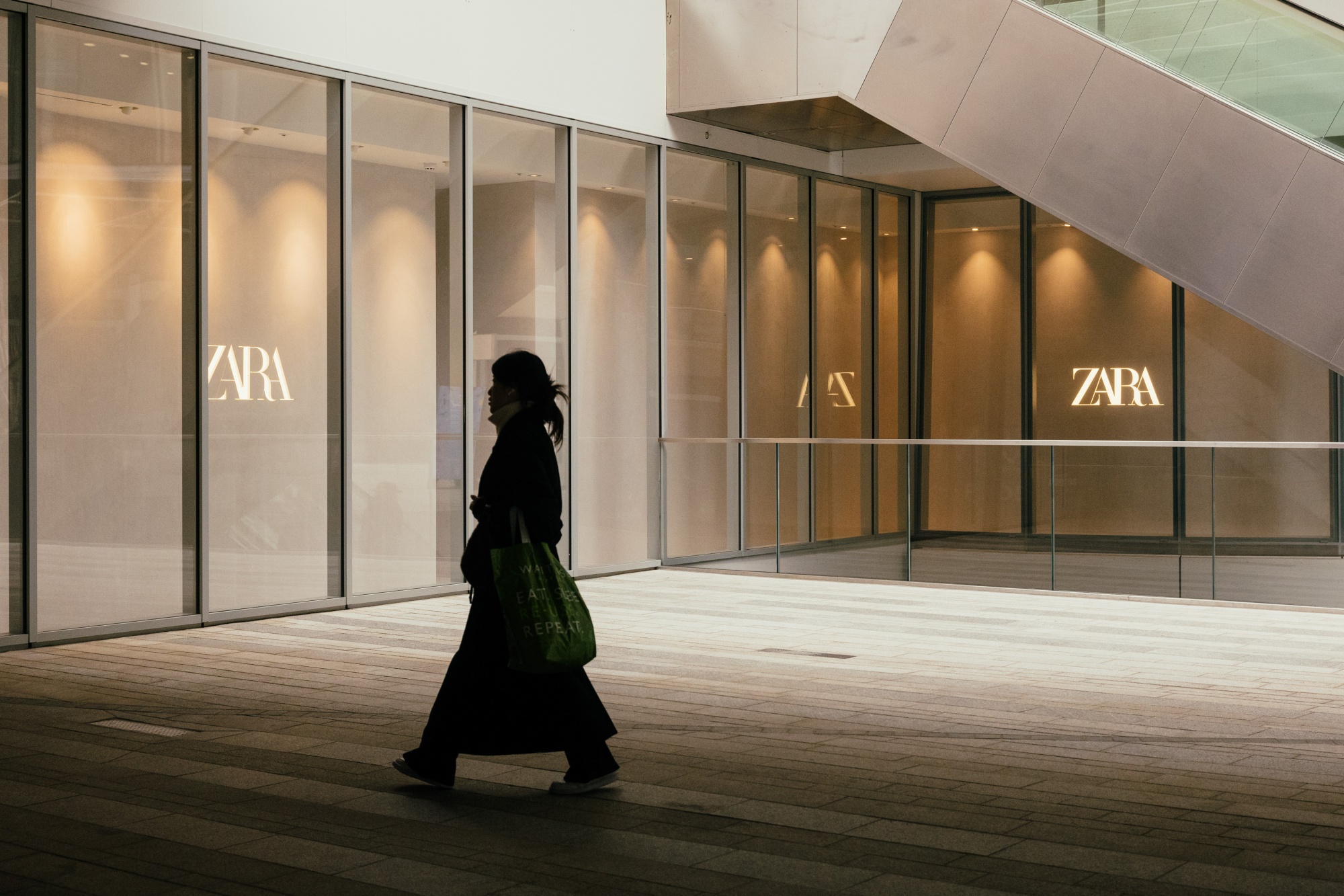 Zara Clothing Store Flagship Building Moscow Stock Photo