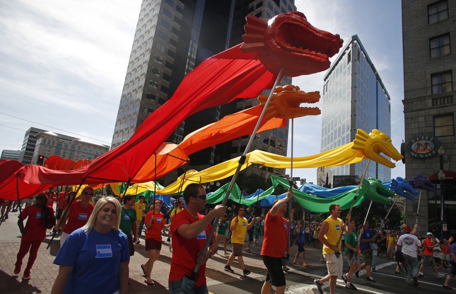 A Pride celebration in Salt Lake City, the American metro with the seventh highest share of LGBT individuals.