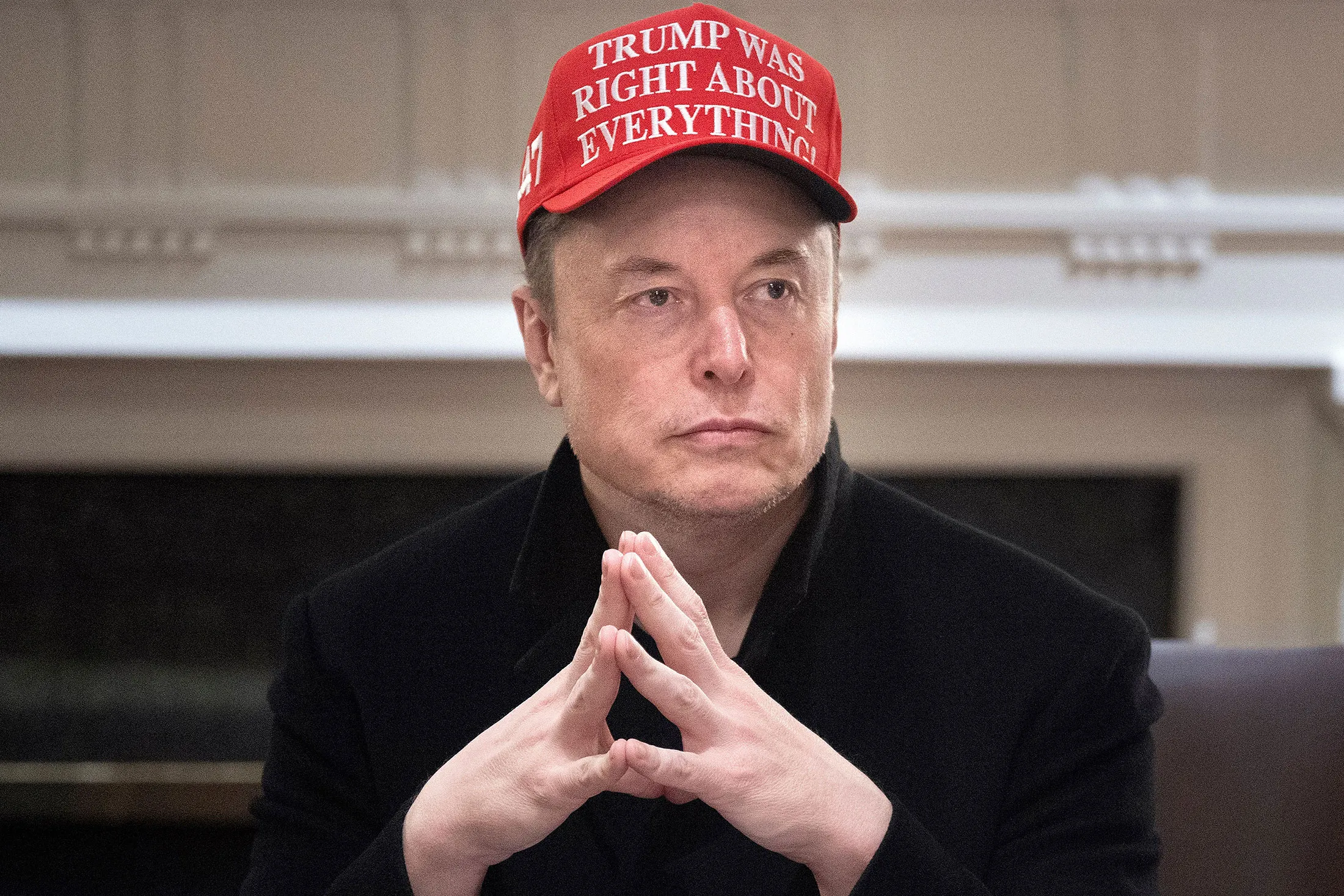 Musk at a Cabinet Meeting in March.