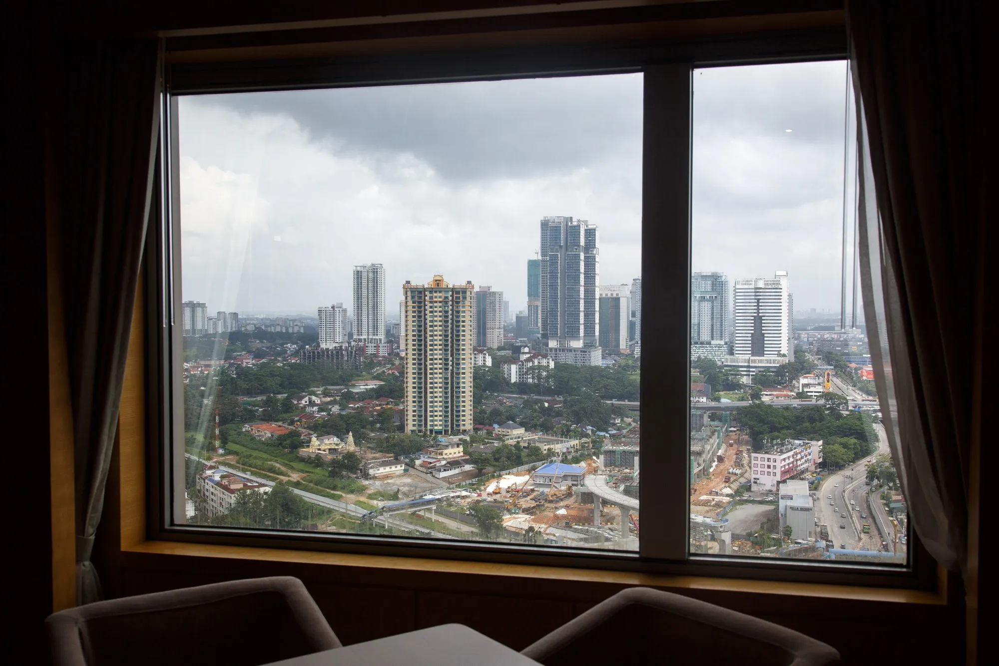 Buildings in Johor Bahru, Malaysia.