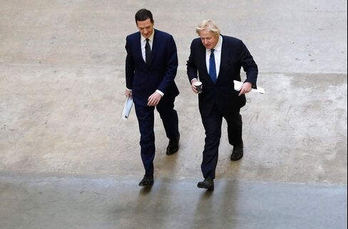 London Mayor Boris Johnson And Chancellor George Osborne Give Joint Speech