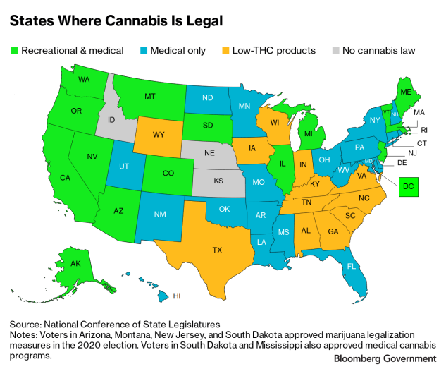 Here Are All the States That Have Legalized Weed in the US – NBC Los Angeles