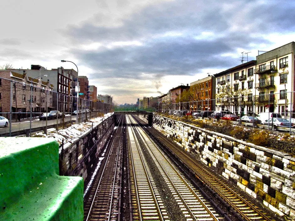 Sometimes the "wrong side of the tracks" is both sides.