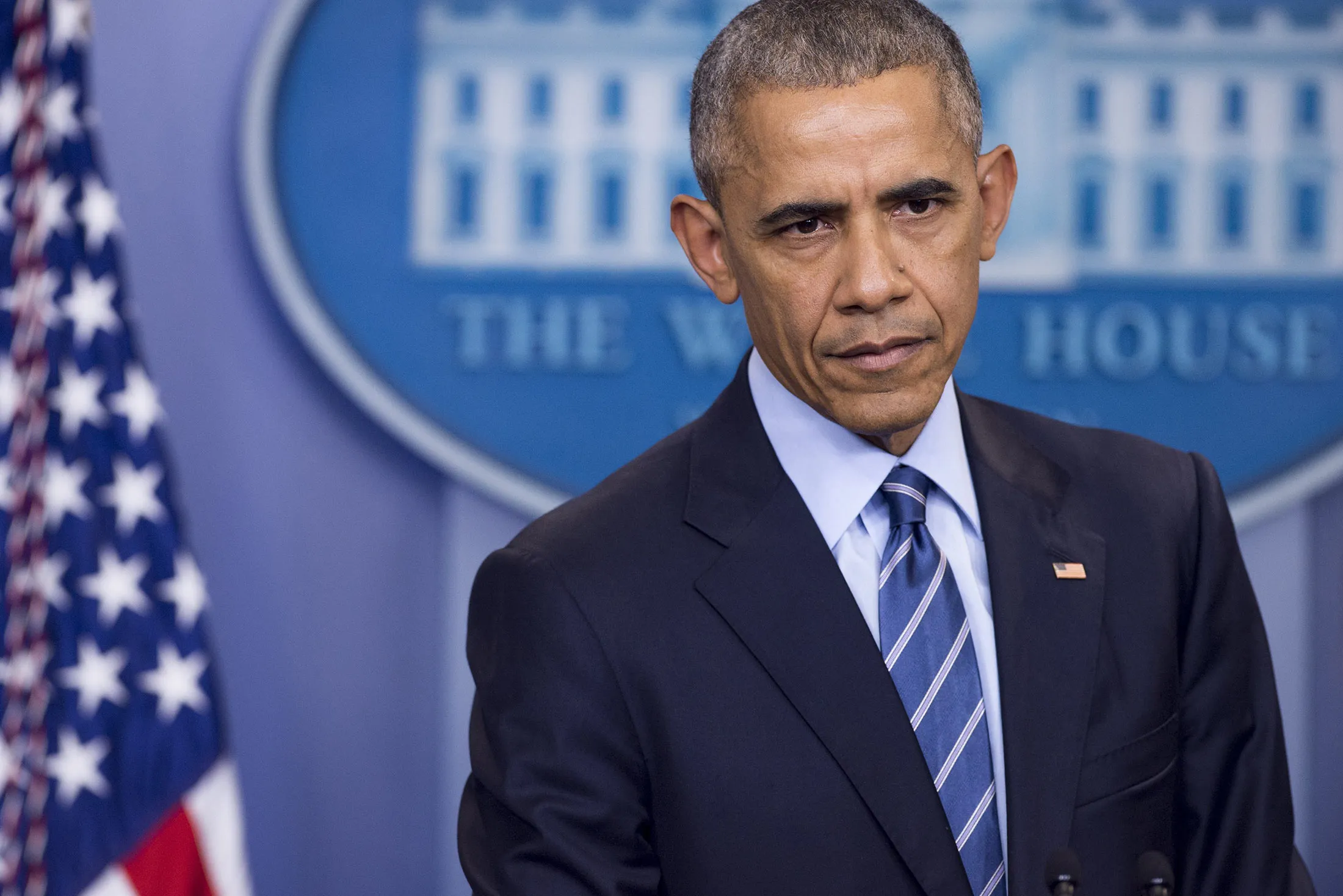 U.S. President Barack Obama holds a year-end press conference in the White House in Washington, D.C., on Dec. 16, 2016.
