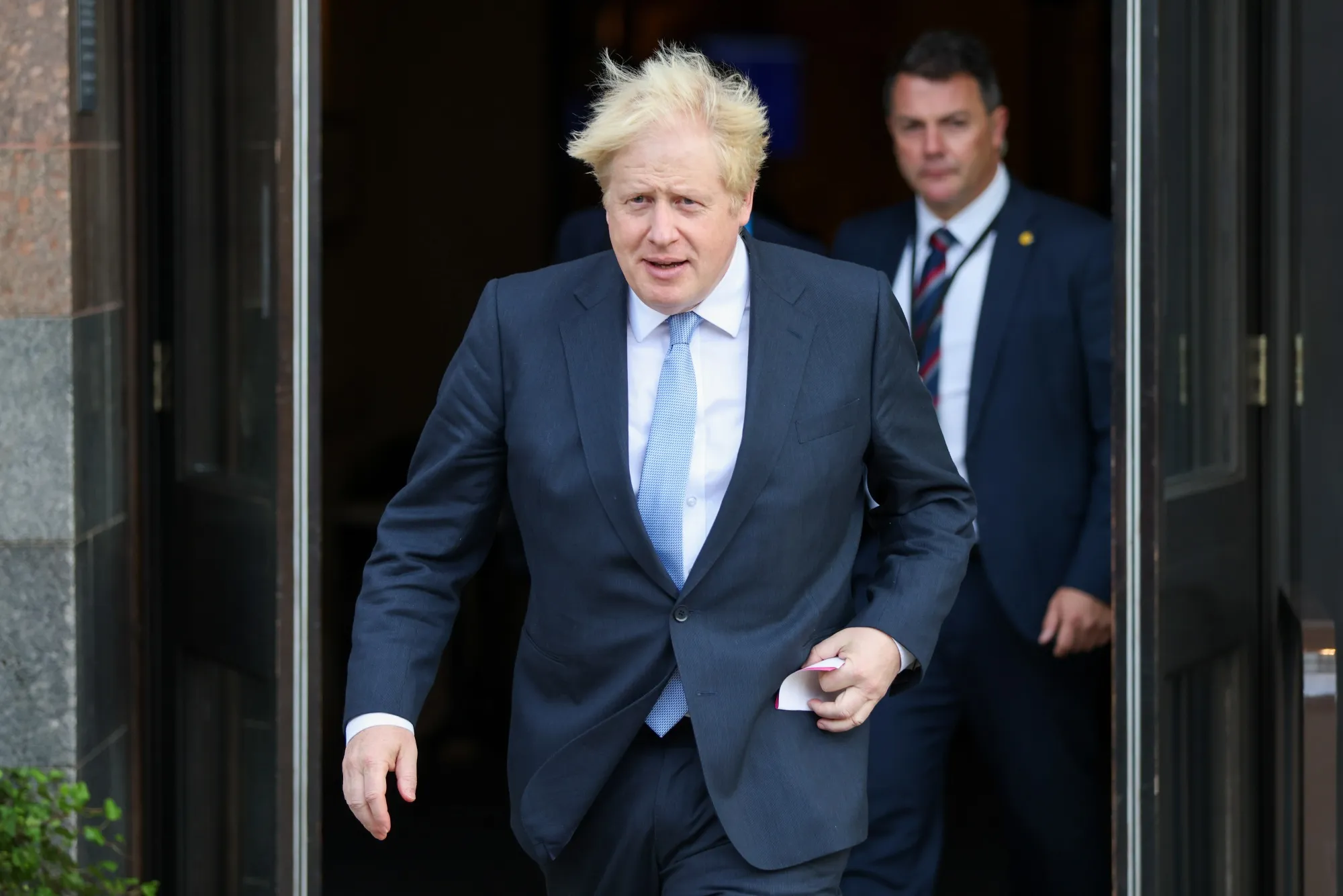 Boris Johnson, on day two of the annual Conservative Party conference in Manchester,, on Oct. 4.&nbsp;