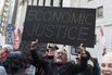 Demonstration at Wall street against the tax bill