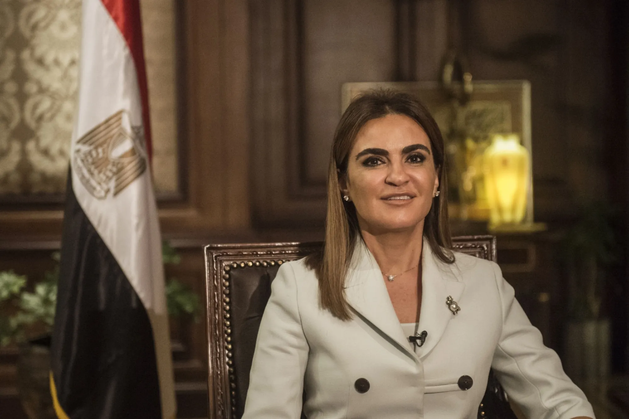 Egyptian Minister of International Cooperation Sahar Nasr.
