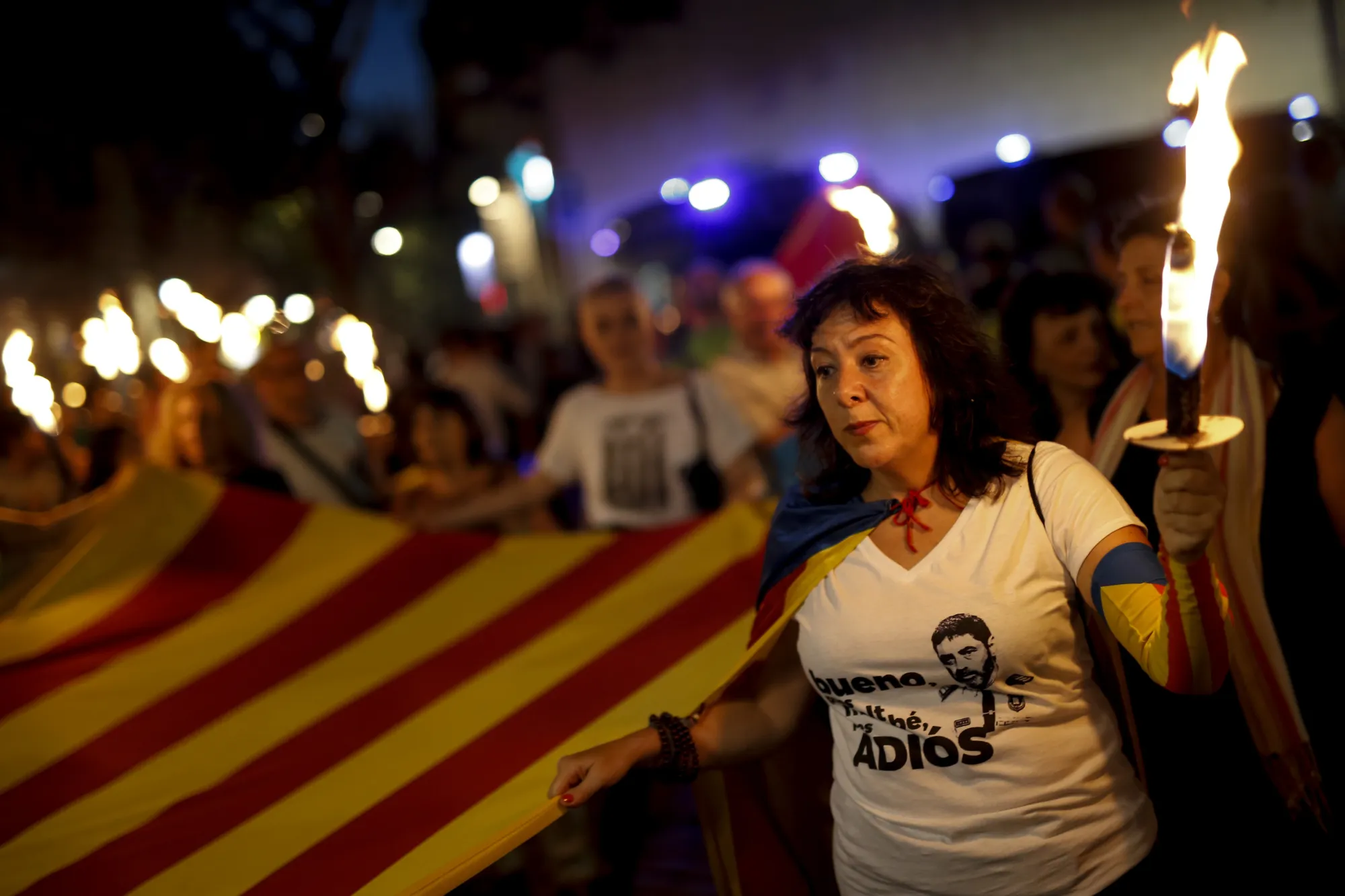 A pro-independence demonstration in Barcelona on Sept. 10.
