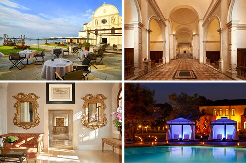 The former cloister of and hospital of San Clemente Island have been converted into a luxury St. Regis Resort managed by Starwood Hotels & Resorts.