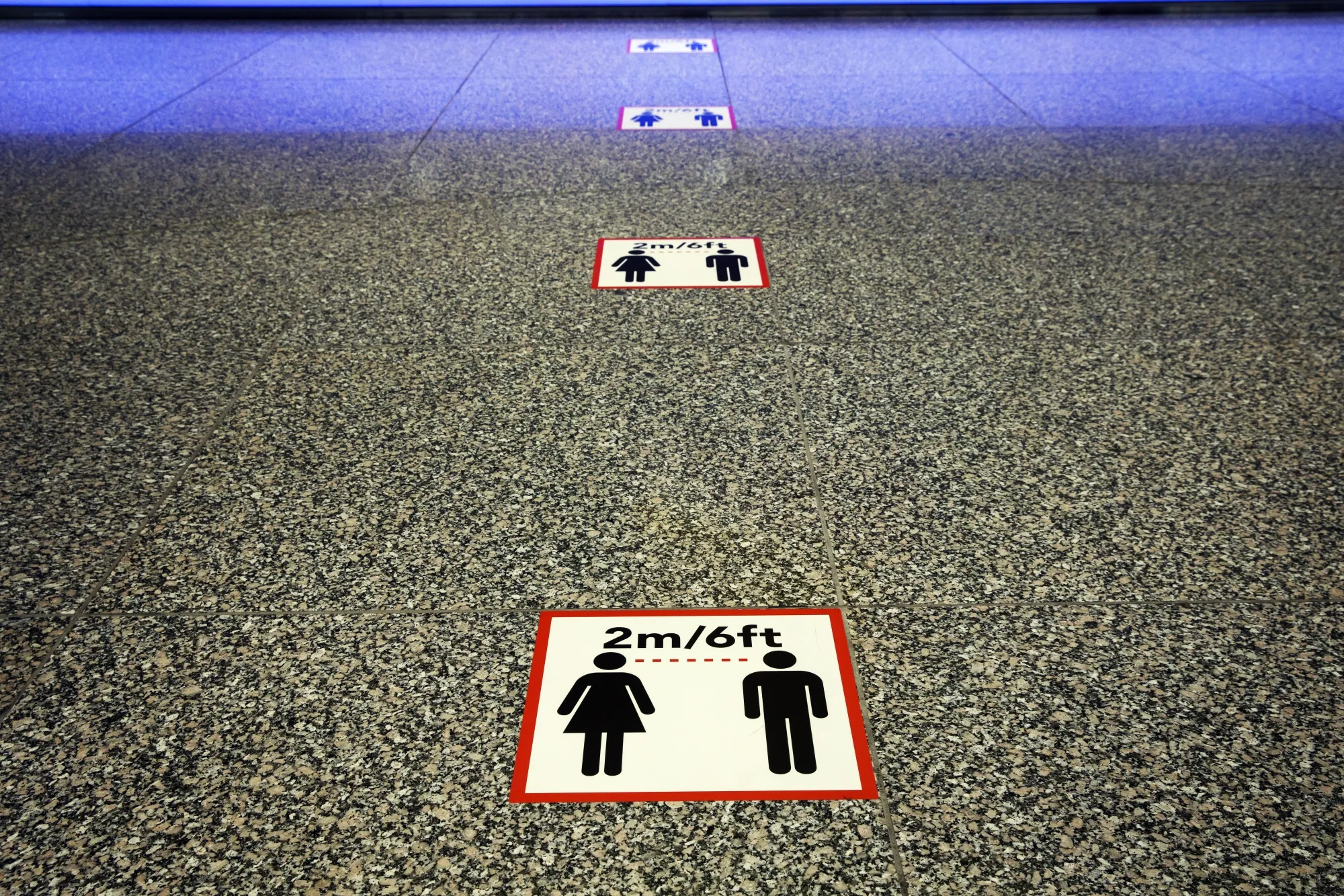 Social distancing signs are now a fixture of Toronto’s financial district.