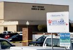 Police cordon off the West Freeway Church of Christ following the shooting, in White Settlement, Texas, on Dec. 29.