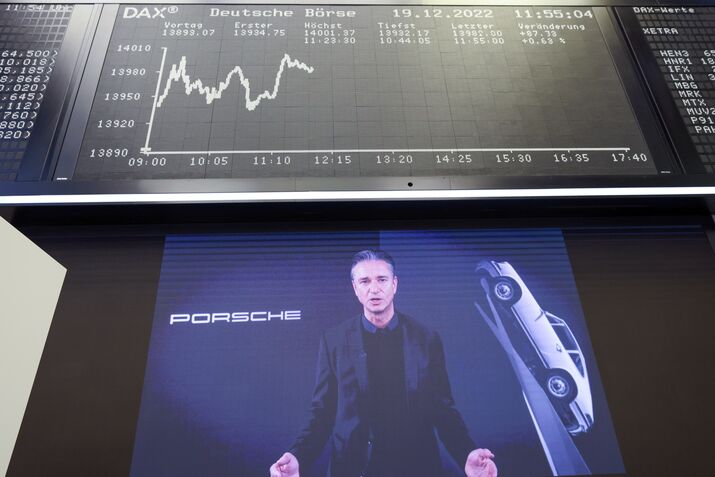 Porsche AG Joins Germany's DAX Index 81 Days After Listing