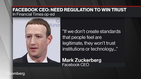 Facebook Needs Regulation to Win User Trust, Zuckerberg Says