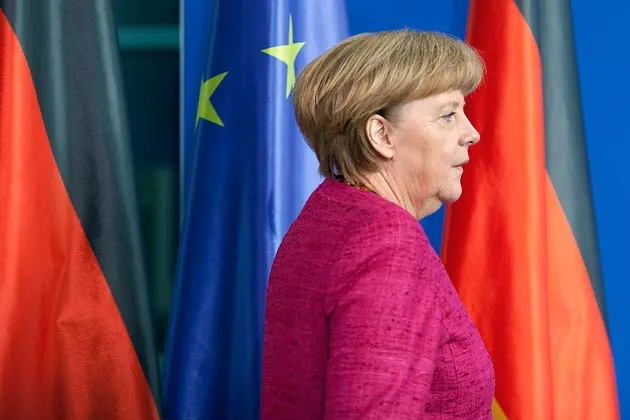Angela Merkel at the Federal Chancellery in Berlin on July 2