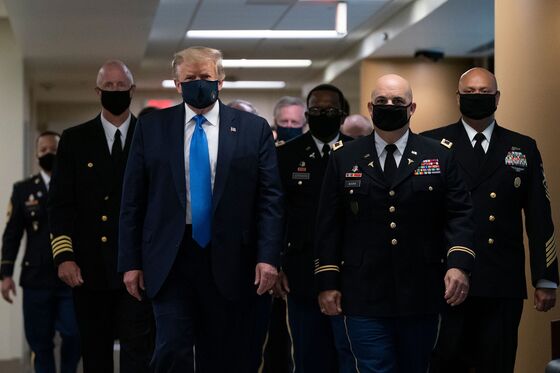 Trump and Top Aides Ditch Masks After Saying Patriots Wear Them