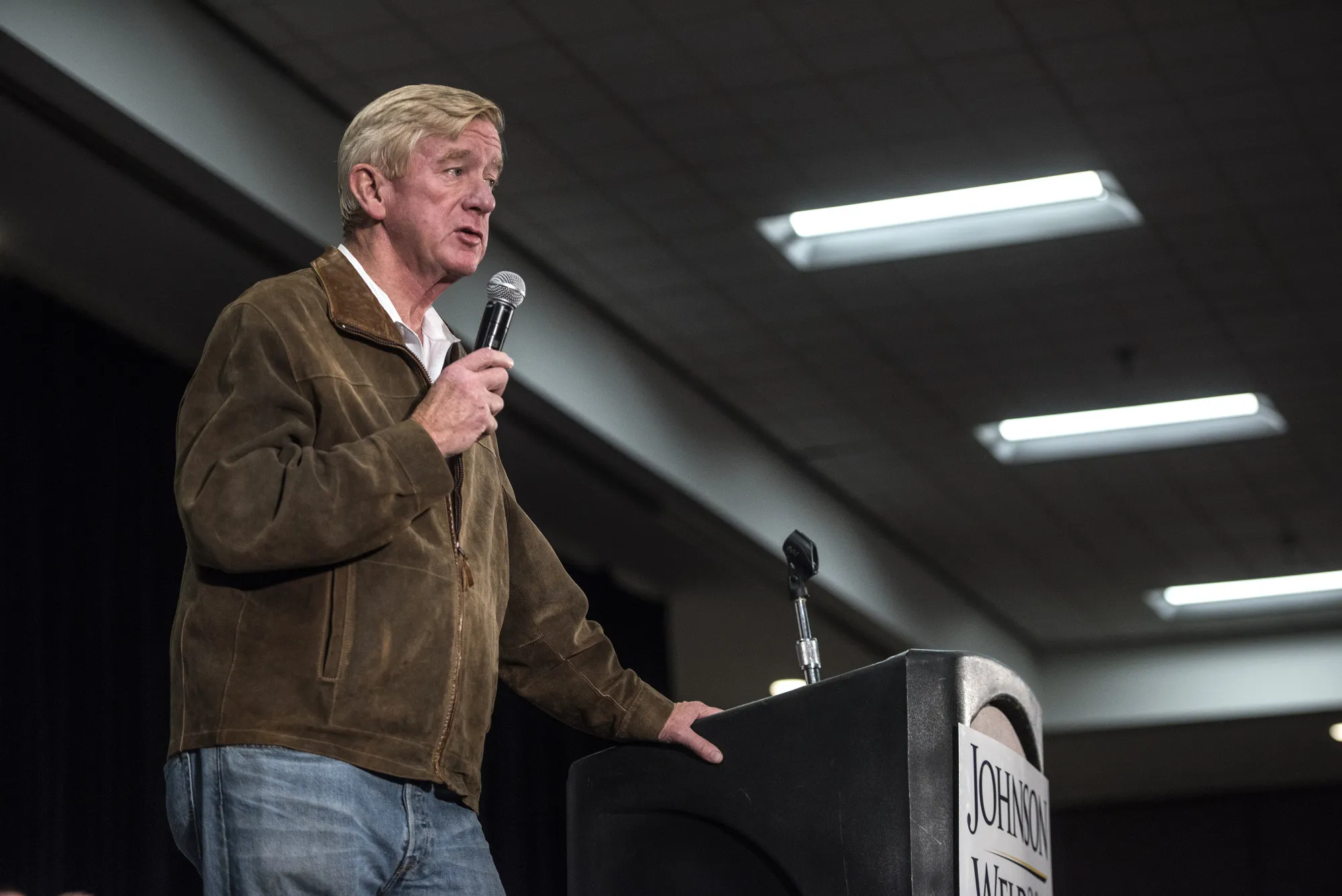 Bill Weld, 2016 Libertarian vice presidential nominee, speaks in Albuquerque, New Mexico, on Aug. 20, 2016.