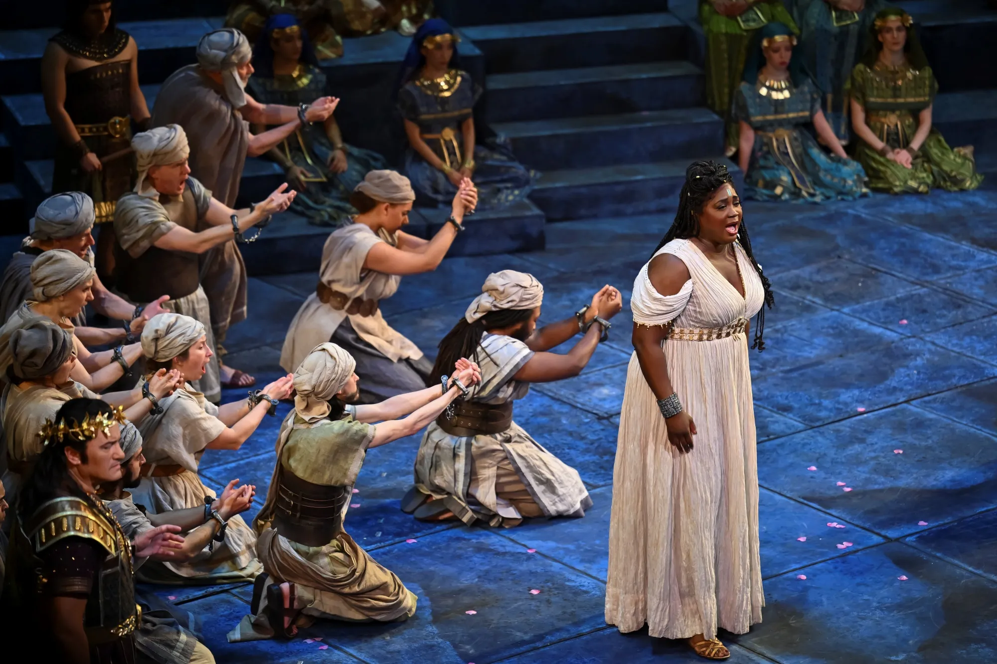 Soprano Angel Blue performs during Giuseppe Verdi's "Aida" at the&nbsp;Metropolitan Opera in New York.