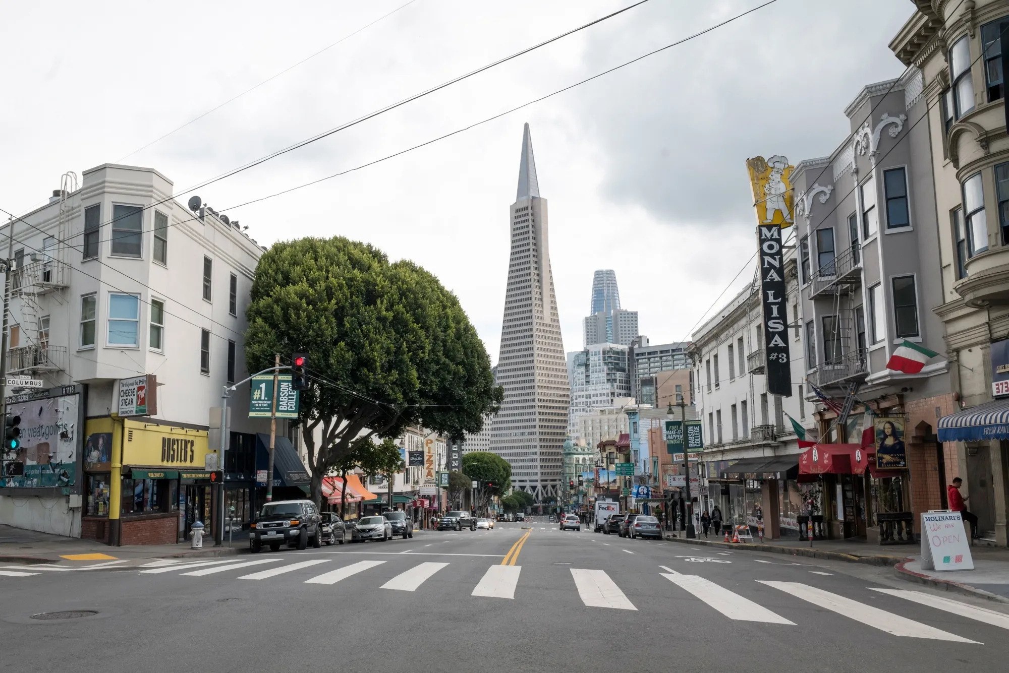 The TransAmerica Pyramid building in San Francisco, California.