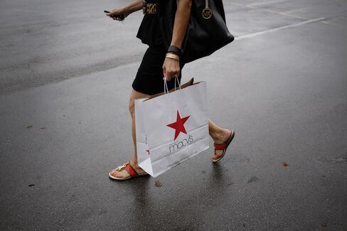 A Shopper Carries A Macy's Bag