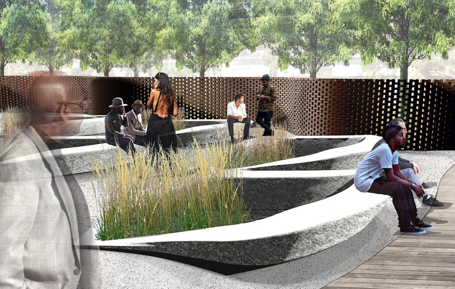 Part of Walter Hood's vision for the International African American Museum in Charleston, South Carolina is a memorial garden where people can reflect on the trauma of slavery. 