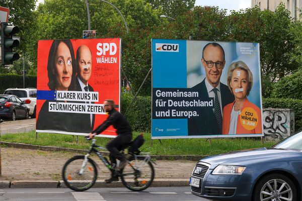 European Parliament Campaign Posters Ahead Of EU Election