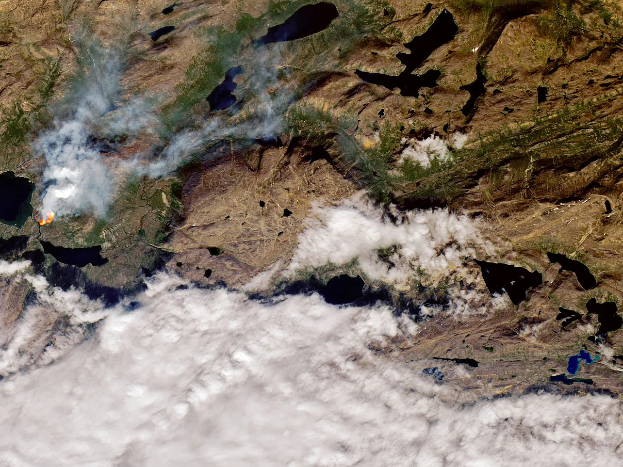 Wildfires burn in Greenland.