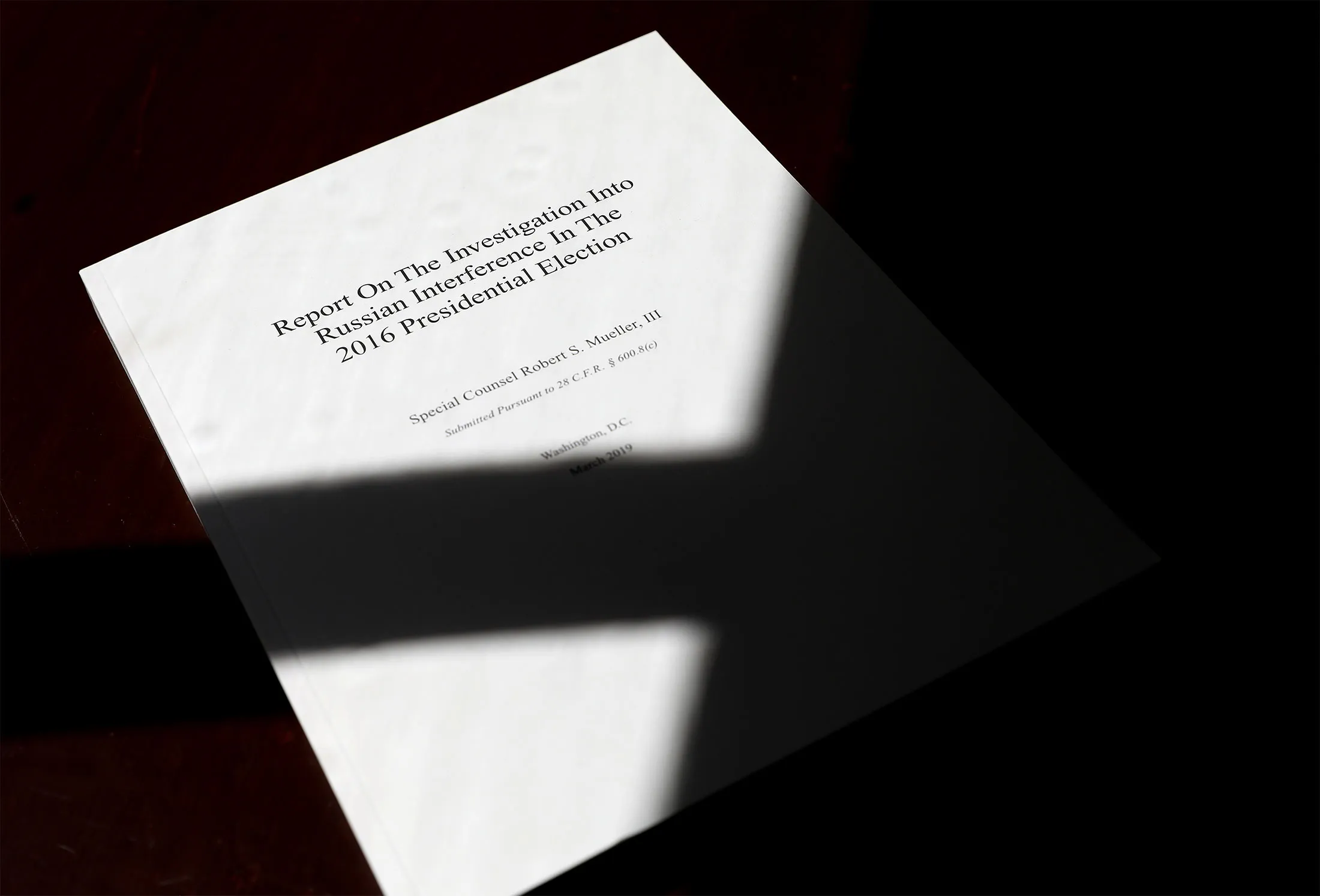 The cover of the Mueller Report