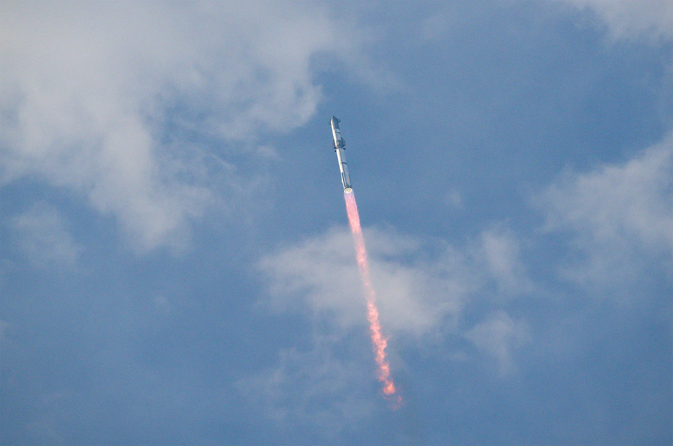 The SpaceX Starship spacecraft lifts off from Starbase in Boca Chica, Texas, on March 14.